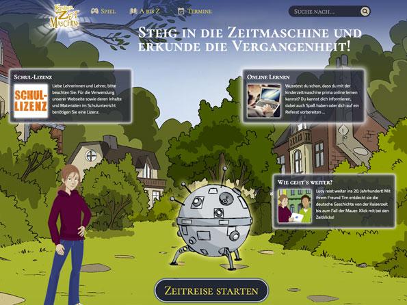 Zur Kinderzeitmaschine Bildschirmfoto Kinderzeitmaschine